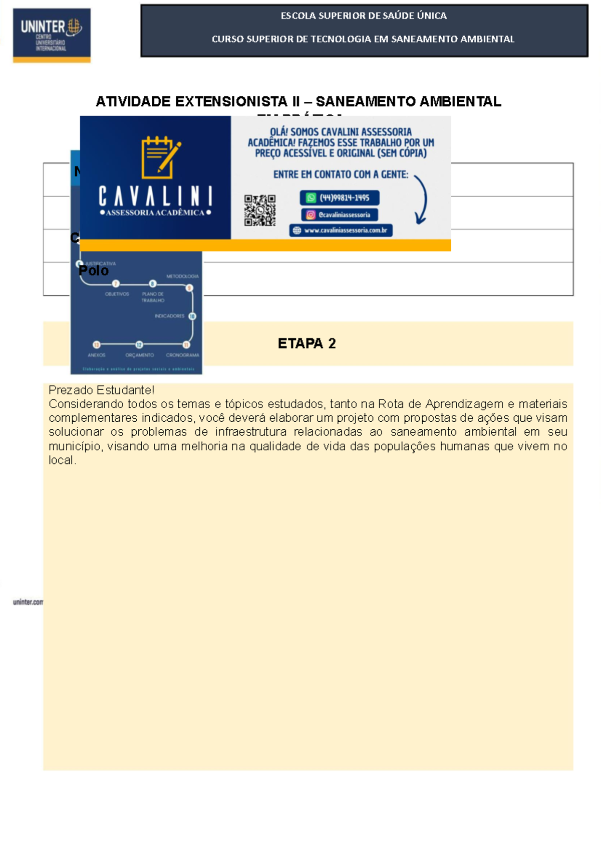 Atividade Extensionista Uninter Pdf - RETOEDU