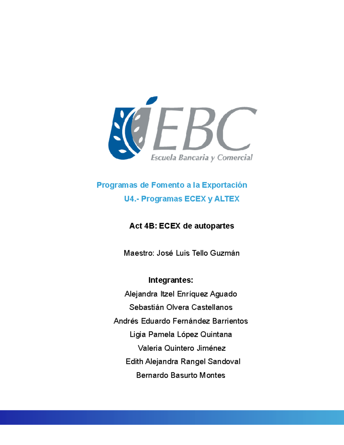 Act 4B-Programas de fomento - Programas de Fomento a la Exportación U4 ...