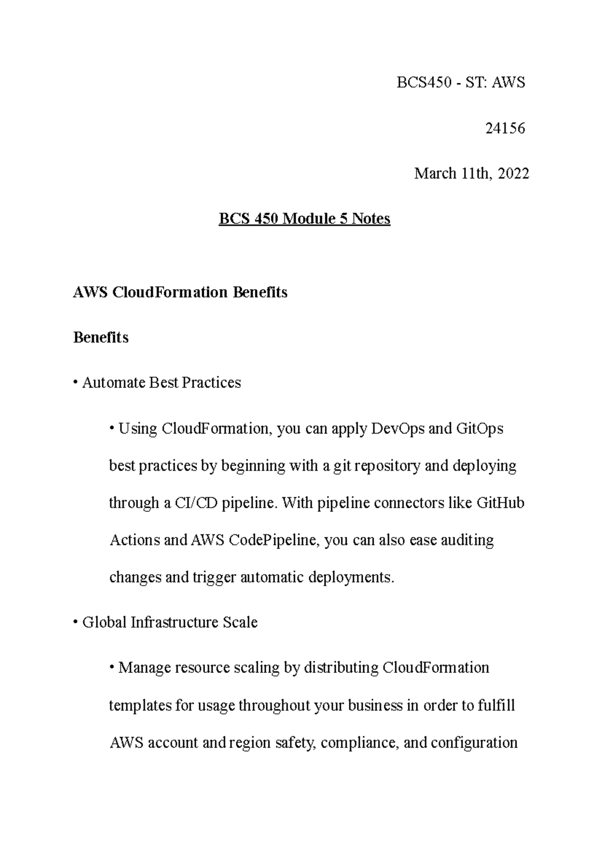 BCS450 Module 5 March 11th, 2022 - BCS450 - ST: AWS 24156 March 11th ...