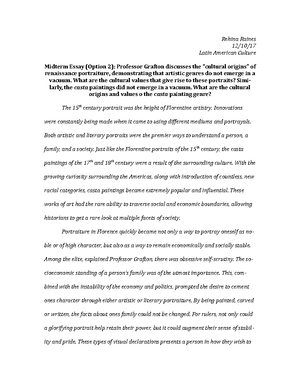 How To Write Narrative Essay Midterm Essay Two Span Latin American Culture And Civilization Studocu Essay Writing About Mother also American Psycho Essay Midterm Essay Two Span Latin American Culture And Essays By Mark Twain