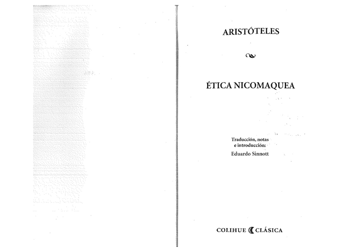 Ensayo Del Libro Etica Nicomaquea De Aristoteles www.studocu.com