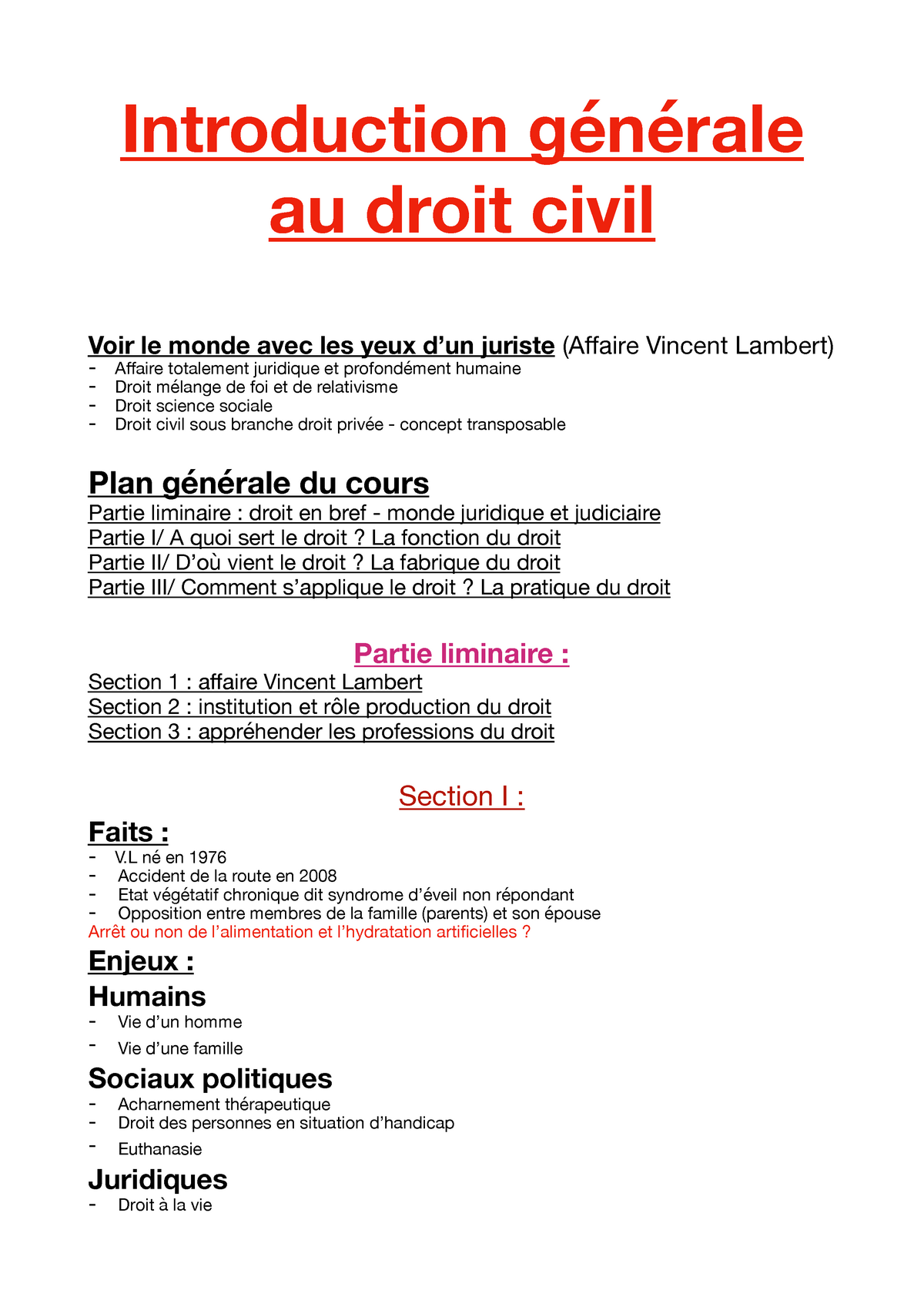 sujet dissertation droit civil l1