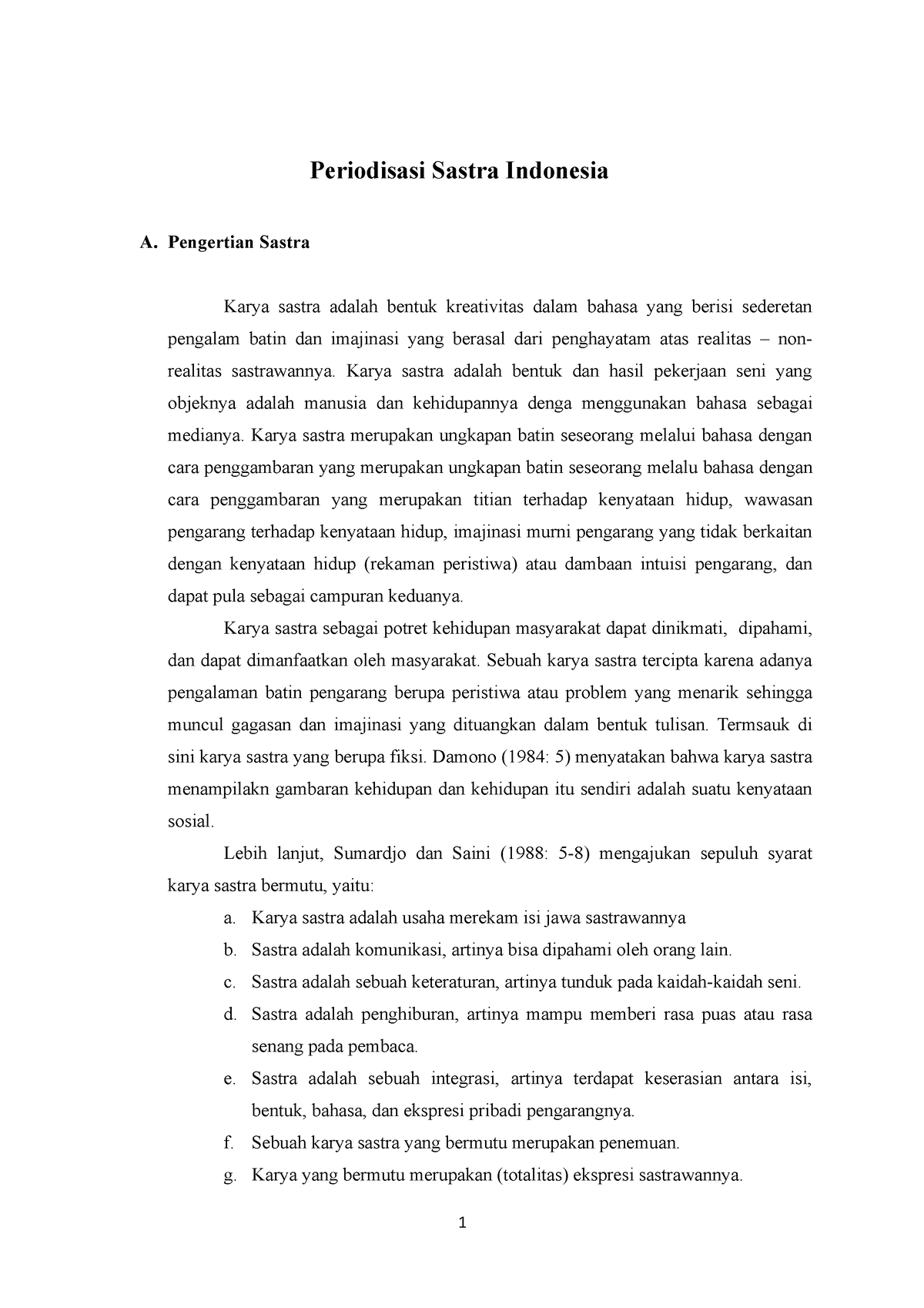 Periode Sastra Indonesia - Periodisasi Sastra Indonesia A. Pengertian ...