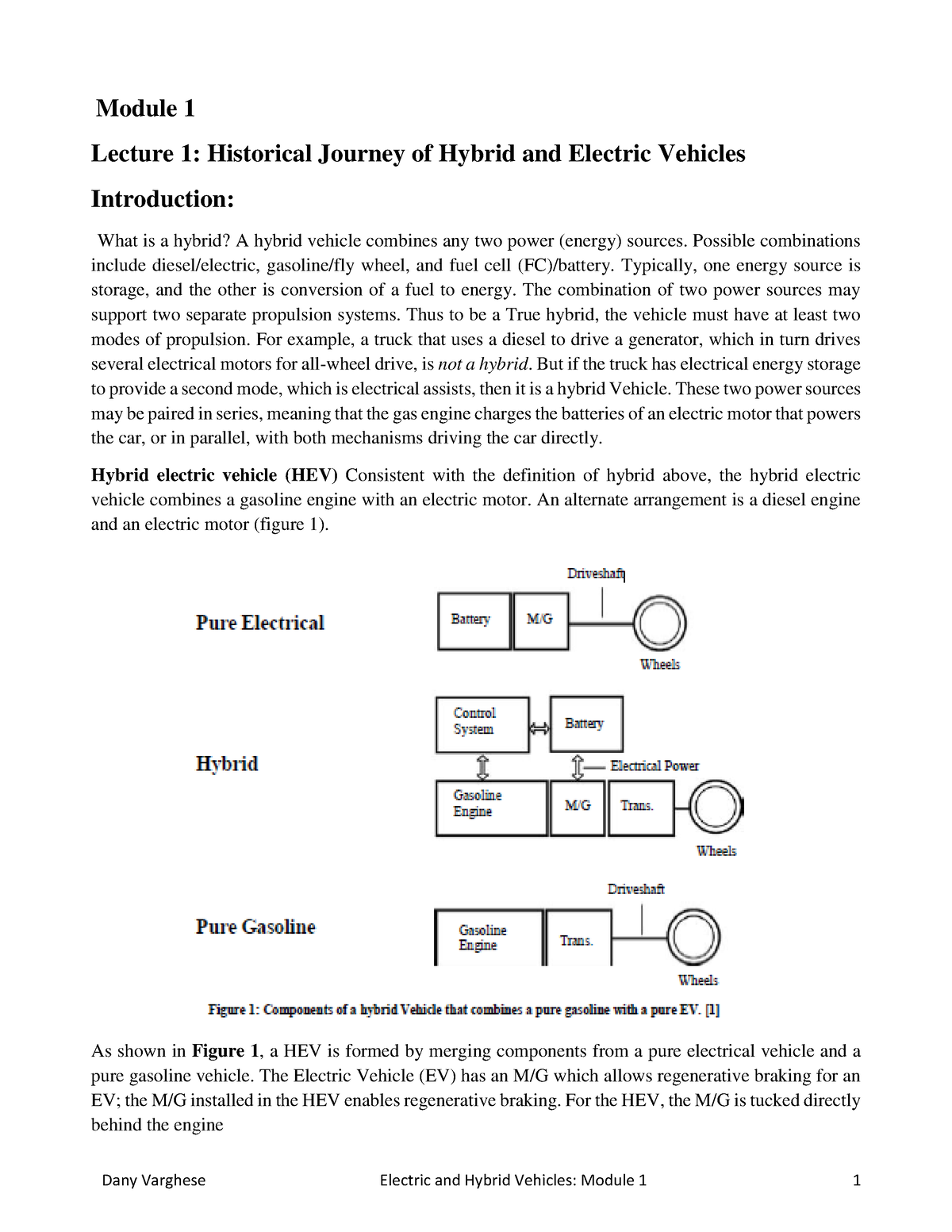 historical journey of hybrid and electric vehicle in hindi