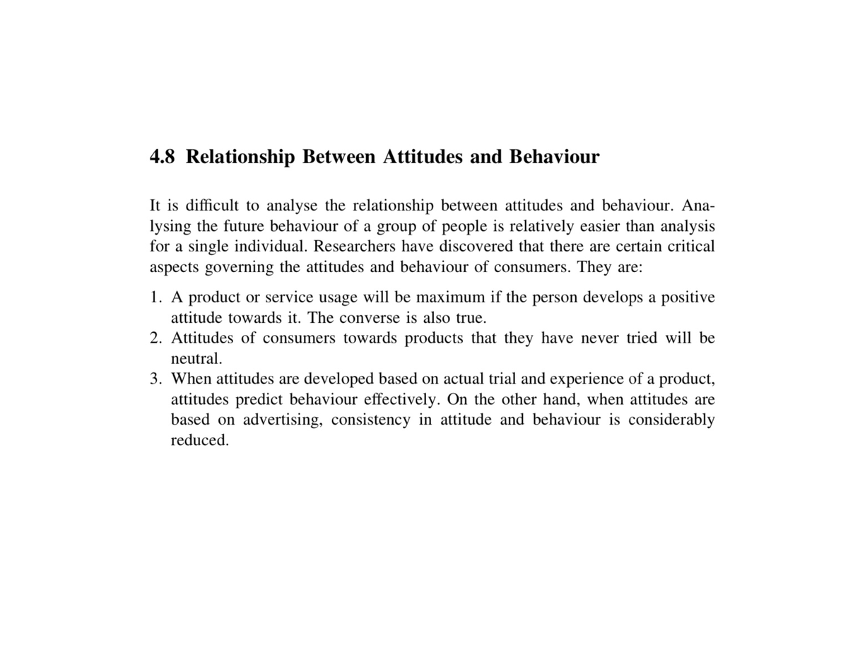 Relationship Between Attitudes And Behaviour - Business Research - Studocu