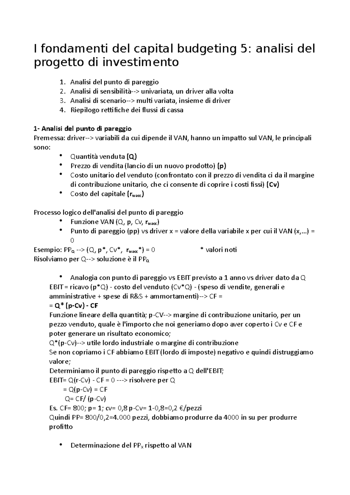 I Fondamenti Del Capital Budgeting 5 Analisi Del Progetto Di Investimento Fondamenti Del Capital Budgeting Analisi Del Progetto Di Investimento Analisi Del Studocu