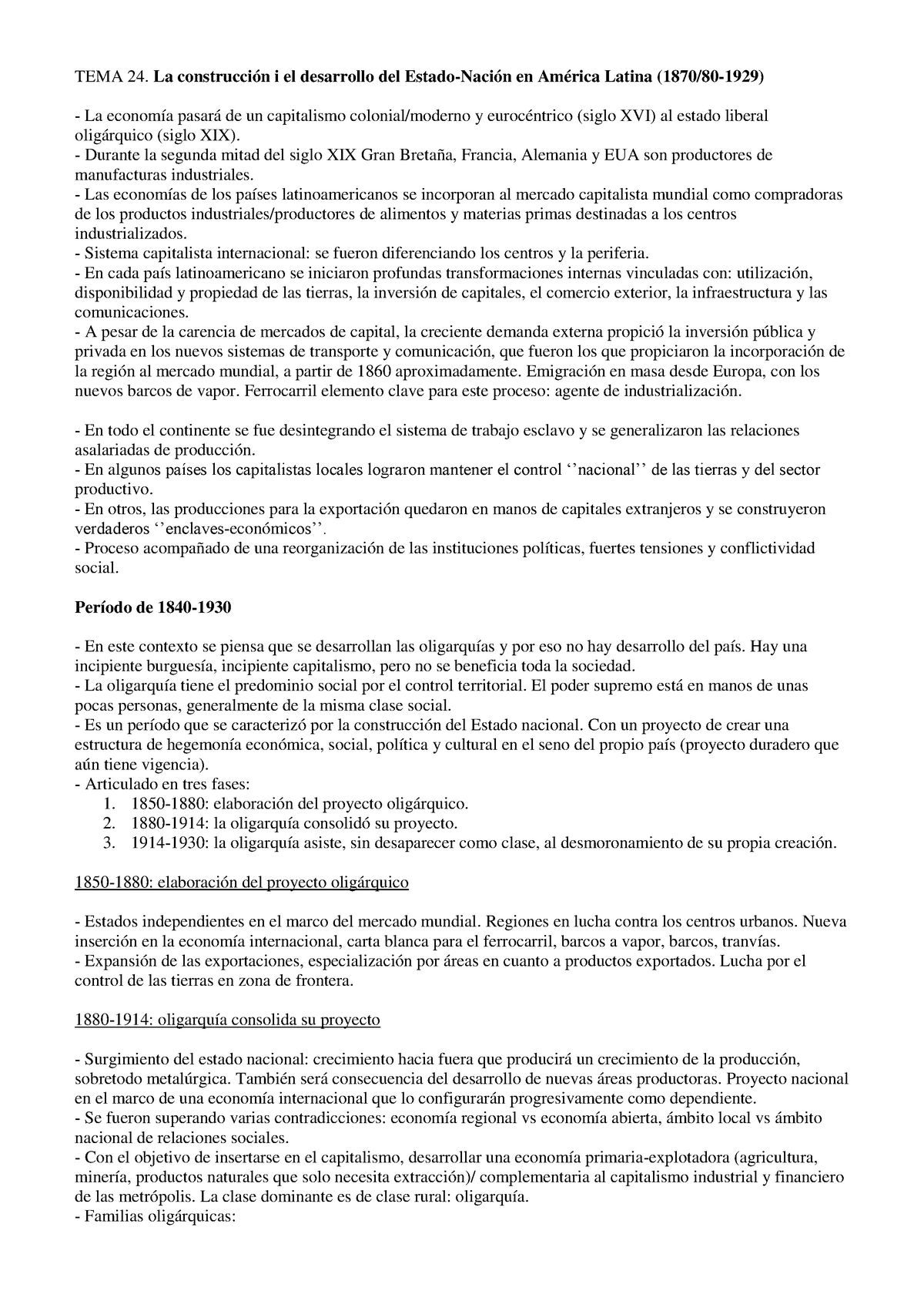 Tema 24 Parte 1 La Construcción I El Desarrollo Del Estado Nación En América Latina Tema 24 1862