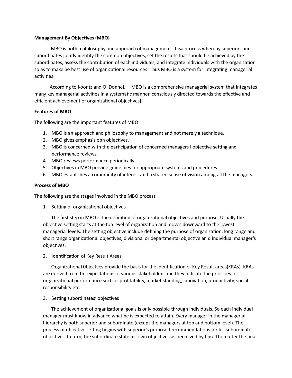 Management By Objectives And Process Of MBO - Management By Objectives ...