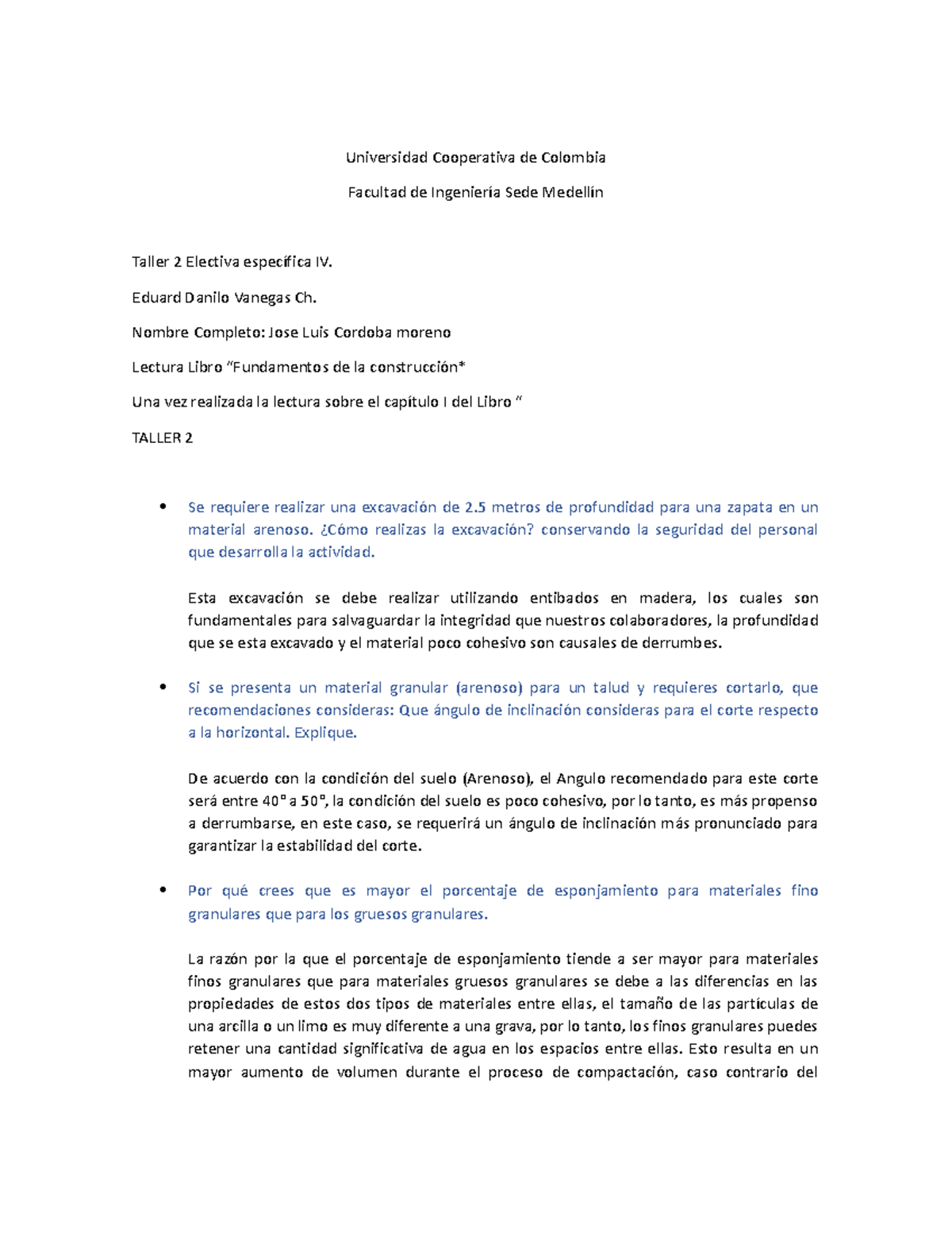 Taller 2 2023 - 2b - Universidad Cooperativa de Colombia Facultad de ...