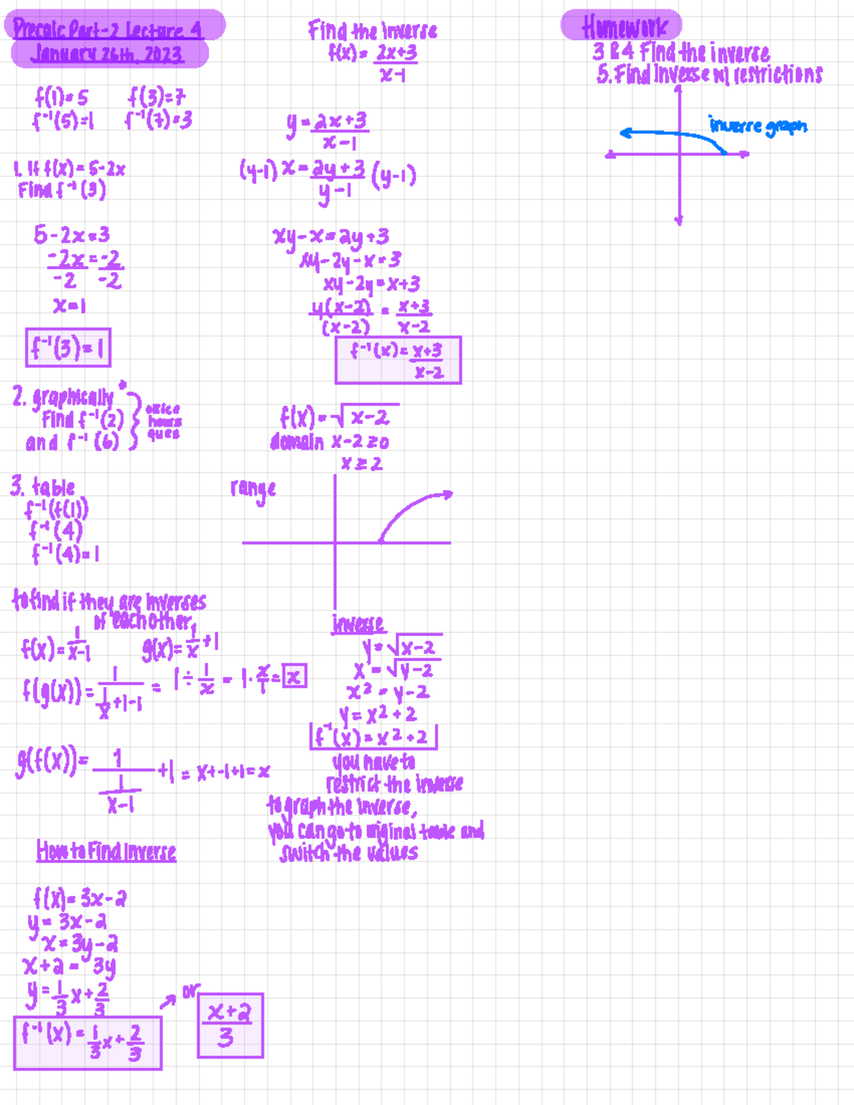 Precalc Part 2 - Lecture Notes - Precalc Part 2 Lecture Find The ...