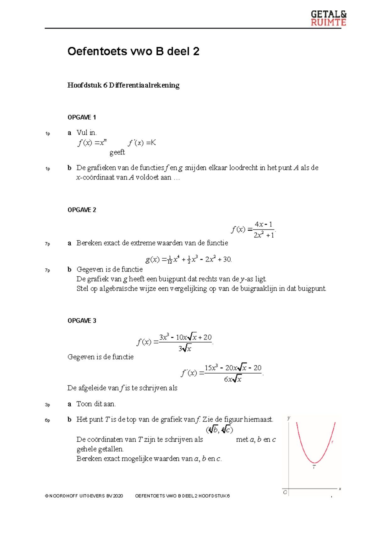 WISB H6 Oefentoets - Oefentoets Vwo B Deel 2 Hoofdstuk 6 ...