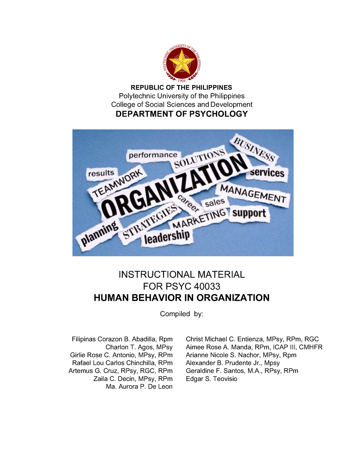 case study about human behavior in organization in the philippines