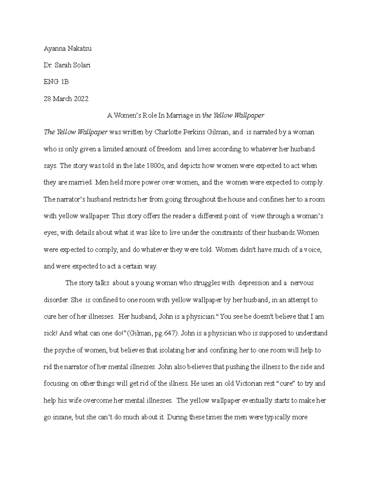 Essay 2 ENG 1B SJ Delta College Studocu