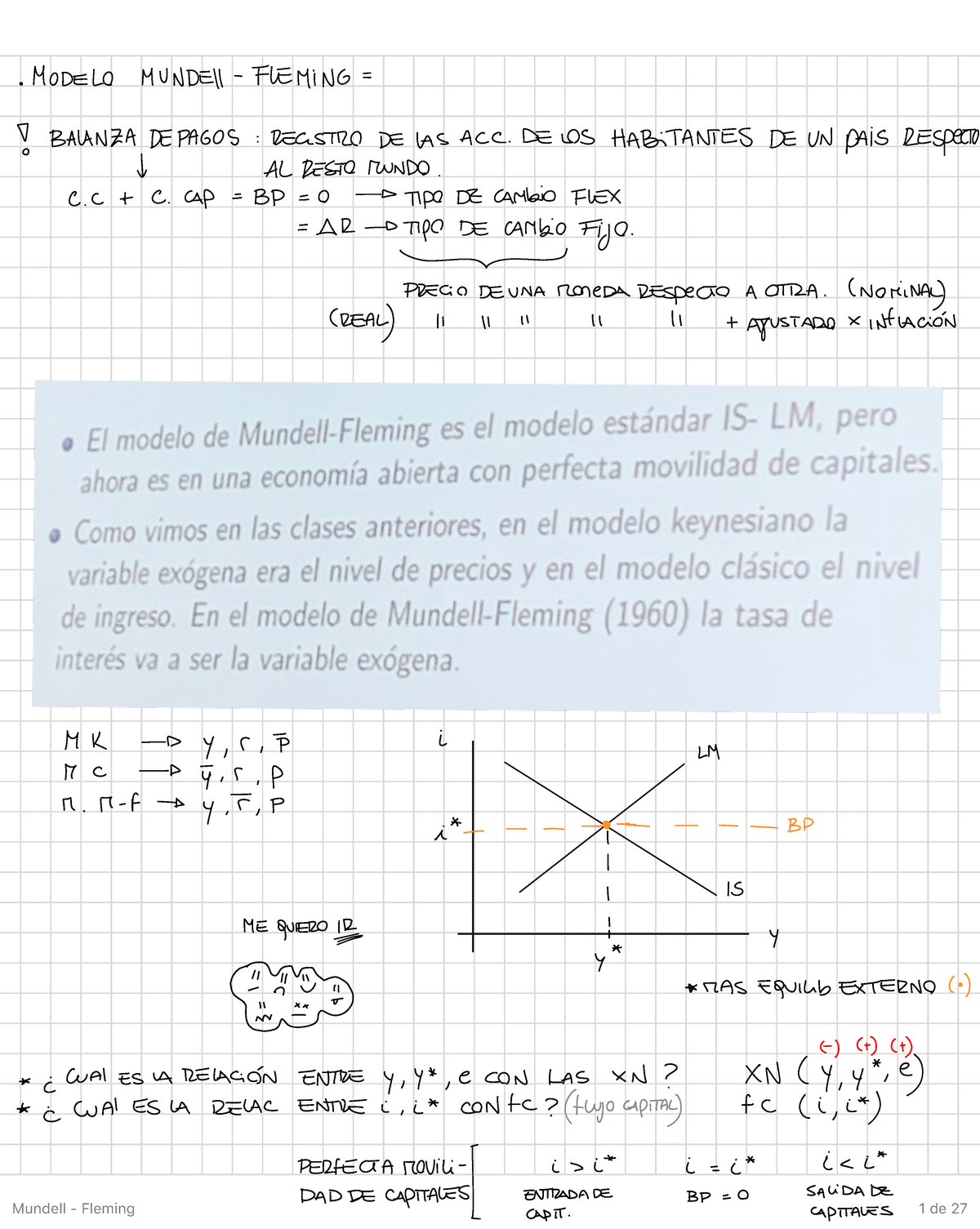 Mundell - Fleming - MODELO MUNDELL-FLEMING = § B A A N Z A DEPAGOS: T H ...