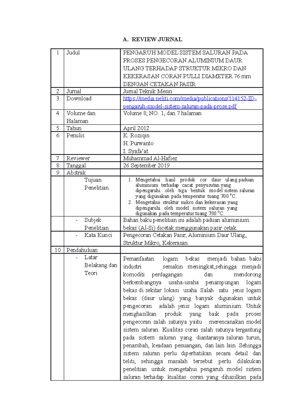 ⁂ Contoh kelebihan dan kekurangan dari jurnal