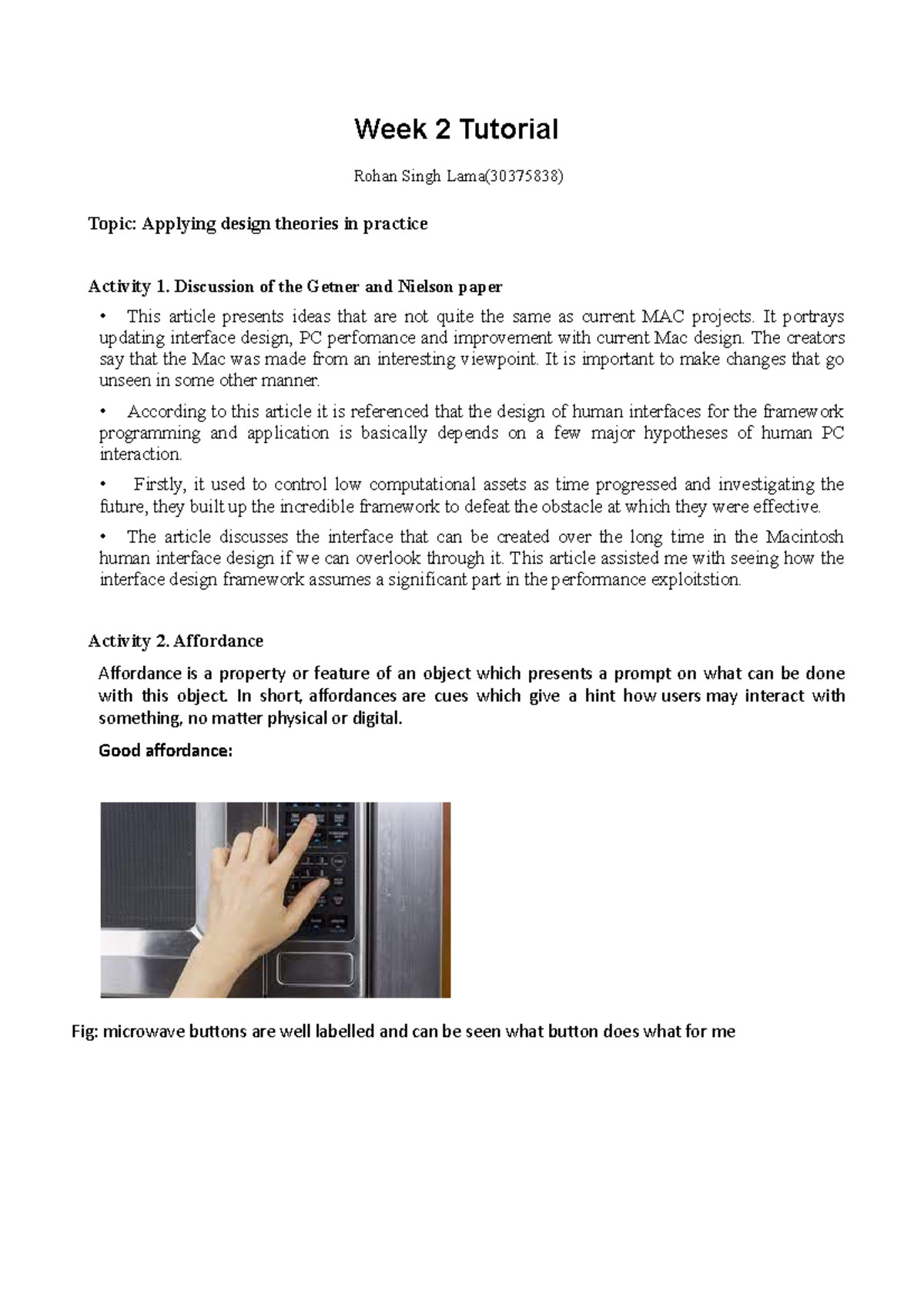 Tutorial 2 Rohan - This is answer for the week 2 forum submission. Hope ...