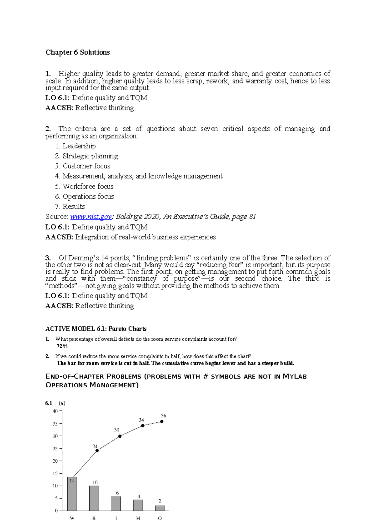 Chapter 6 Solutions - Chapter 6 Solutions 1. Higher quality leads to ...