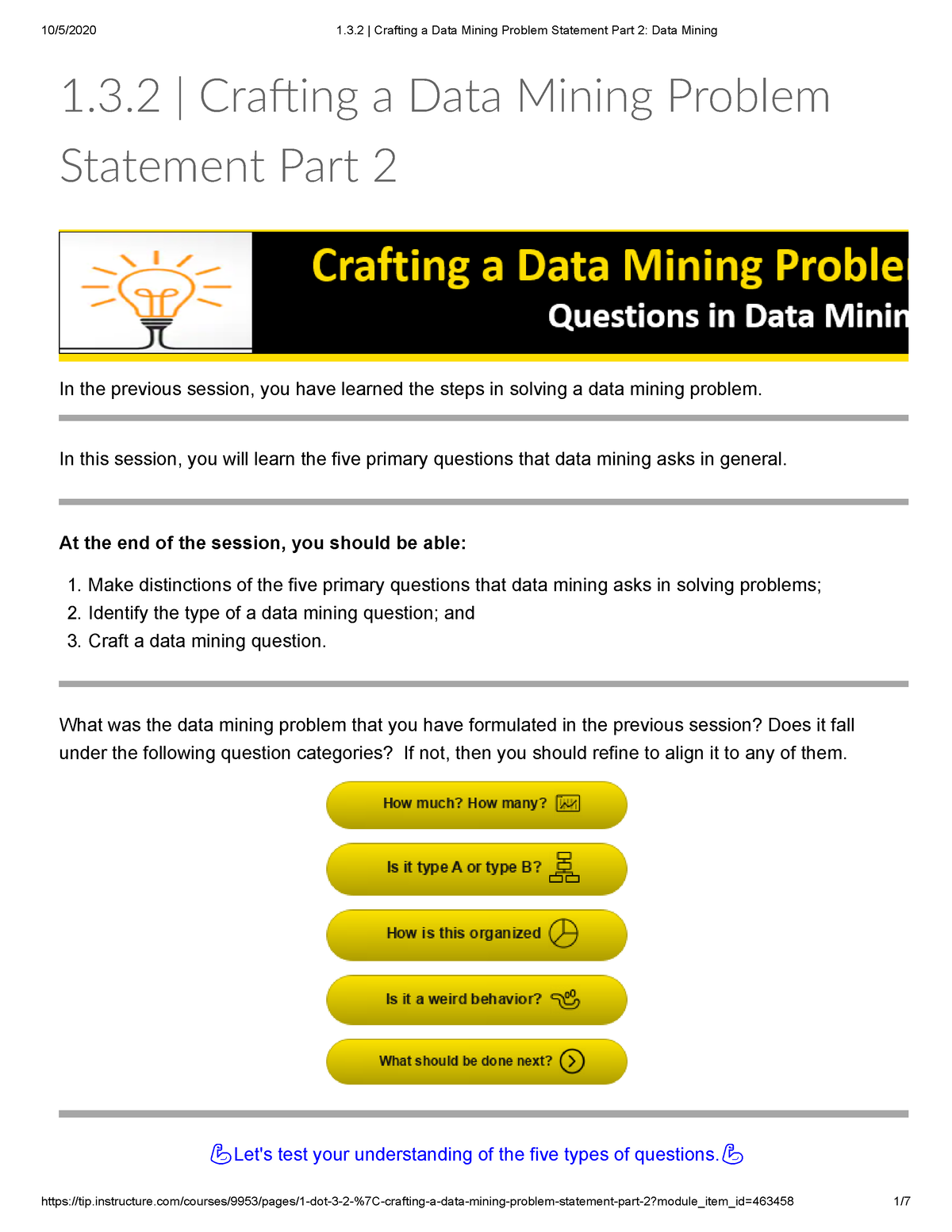 data mining research problem statements