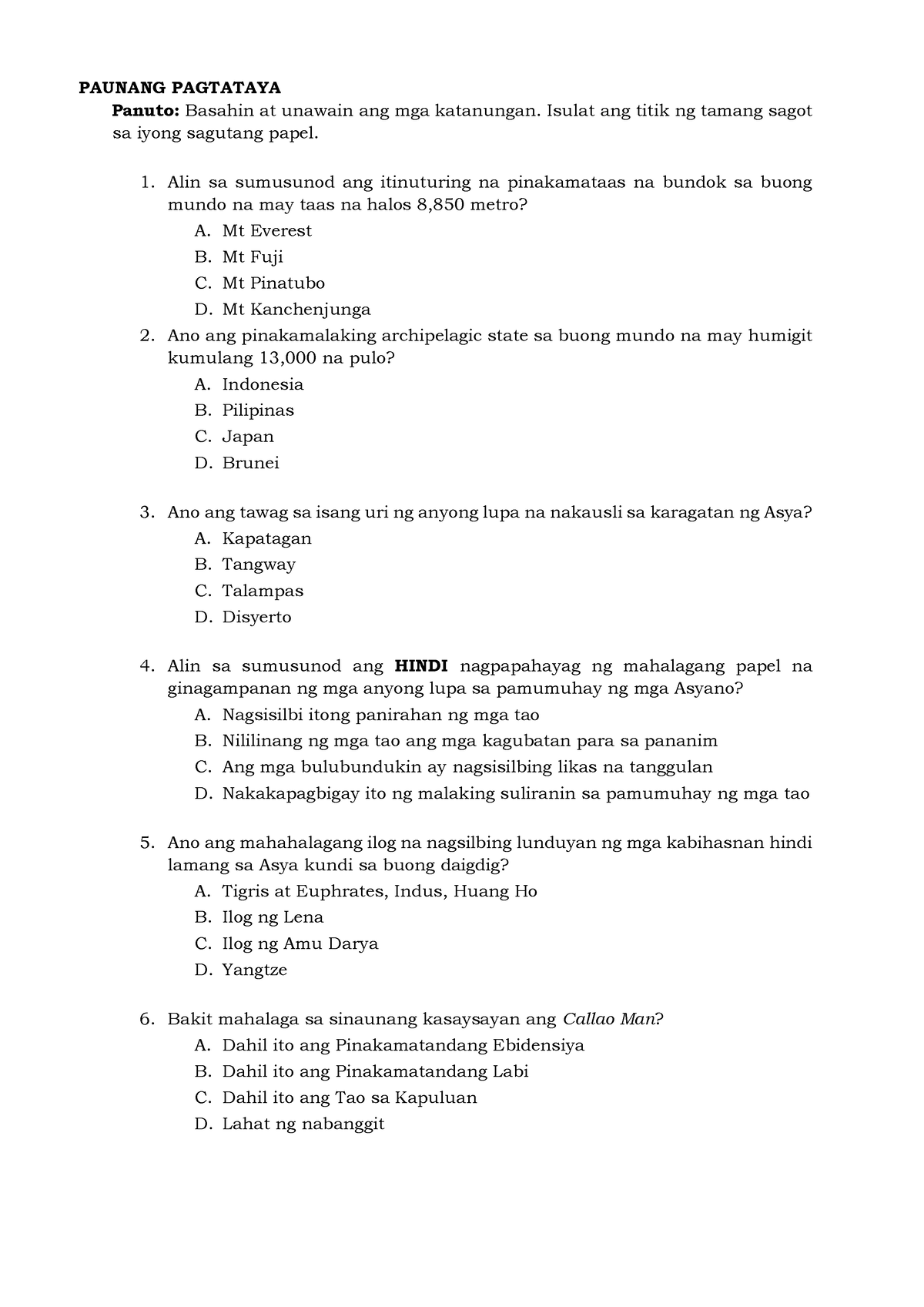 AP7 Q1 Module 2 - Resource Material From DEPED For Araling Panlipunan 7 ...