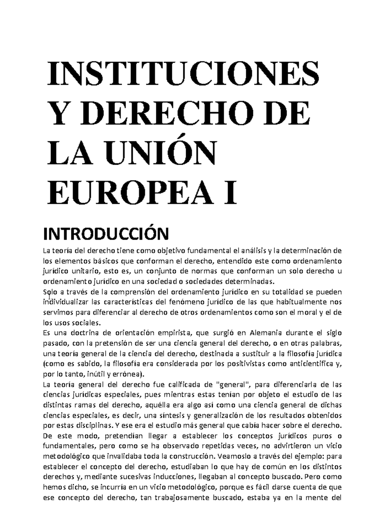 Instituciones Y Derecho de La Unión Europea II - Warning: TT: undefined ...