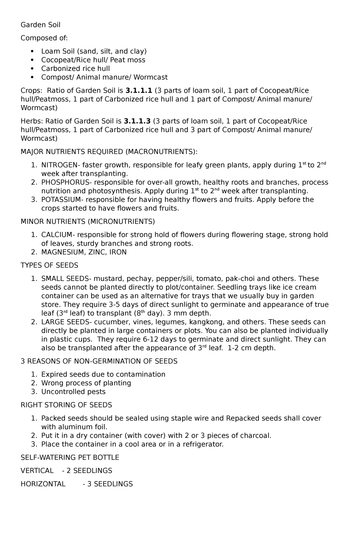 Garden Soil - none - Garden Soil Composed of: Loam Soil (sand, silt ...