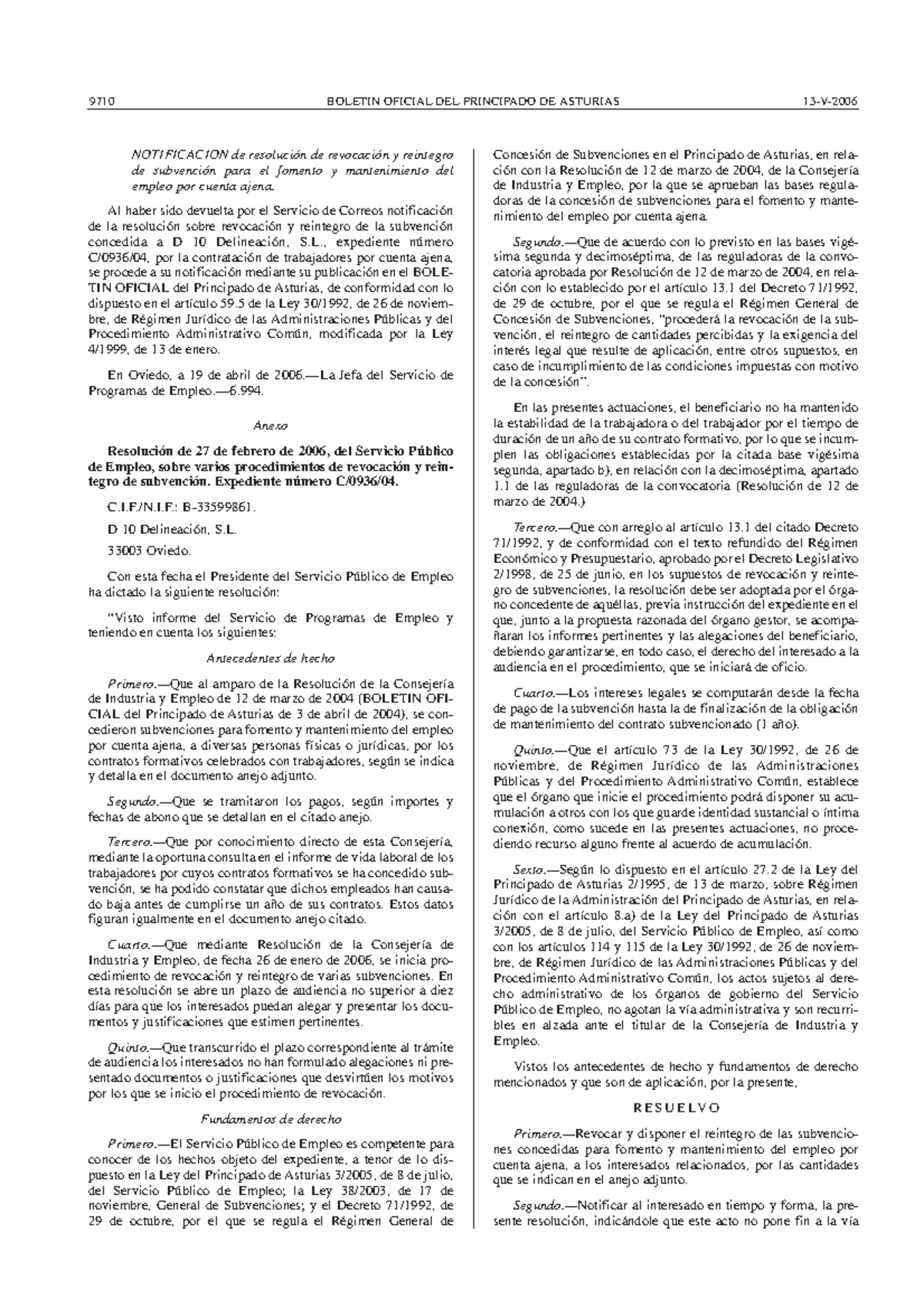 Documento B - Hhhjhjjjnjbjjj Yyju - NOTIFICACION De Resolución De ...