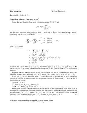 Optimization 2016-2017 Example Sheet 1 - Optimisation Example sheet 1 ...