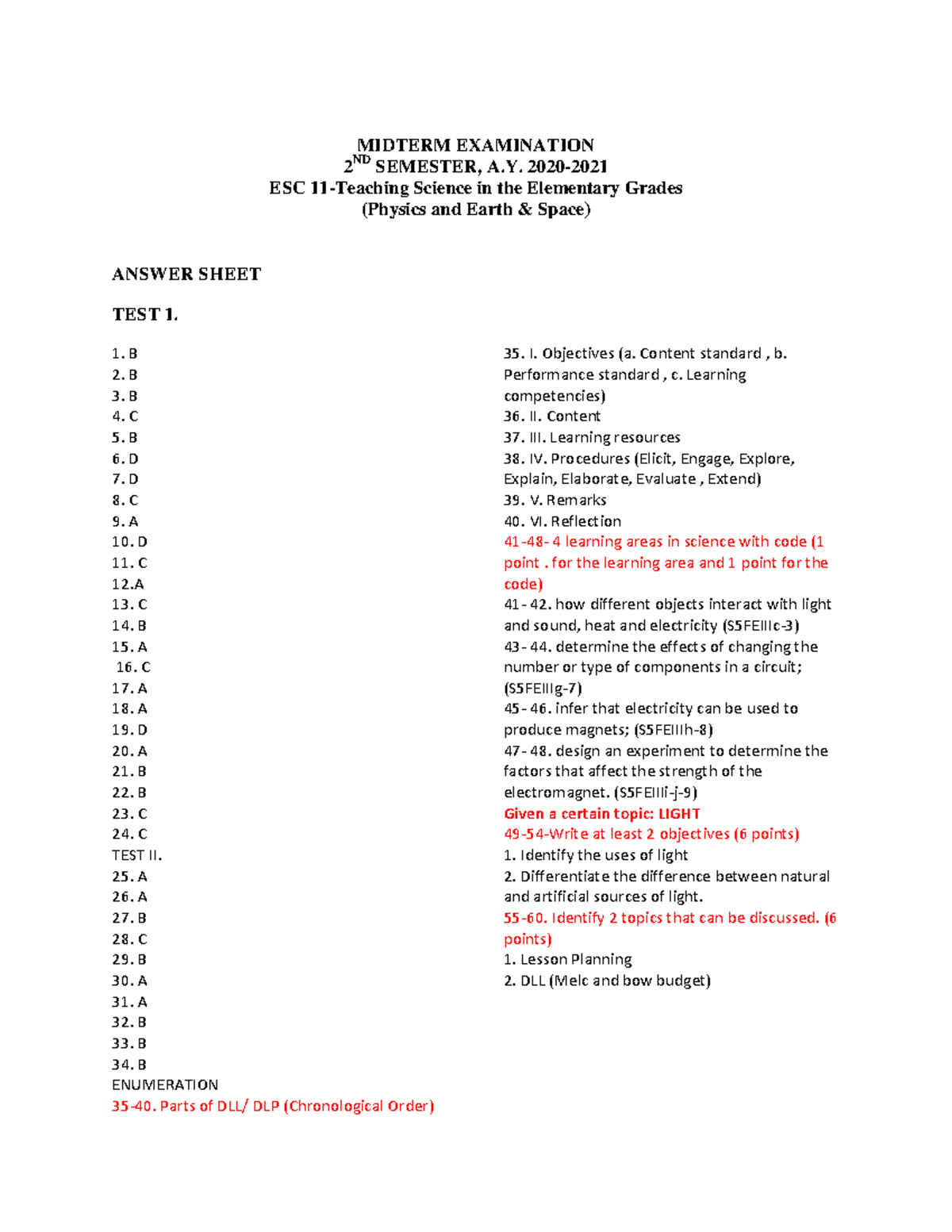 Midterm Examination - MIDTERM EXAMINATION 2 ND SEMESTER, A. 2020- ESC ...