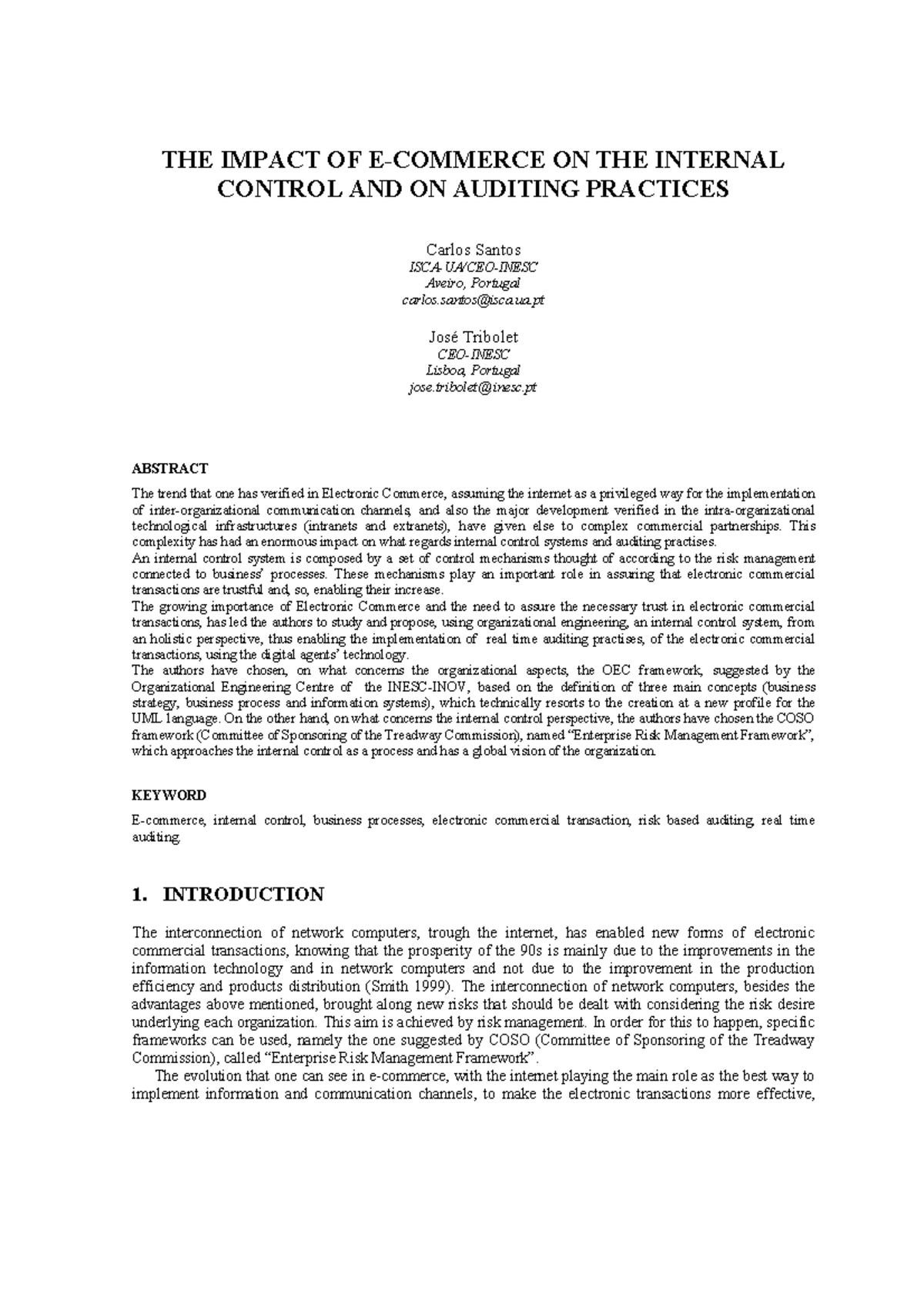 2513 - research - THE IMPACT OF E-COMMERCE ON THE INTERNAL CONTROL AND ...