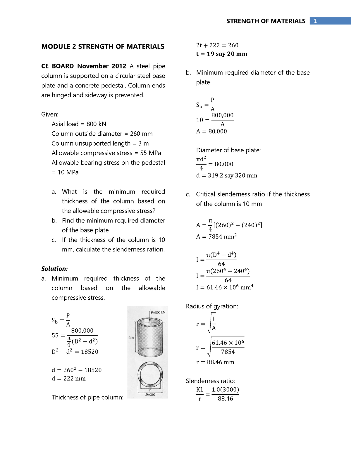 Module 2 Strength Of Materials-1 - MODULE 2 STRENGTH OF MATERIALS CE ...