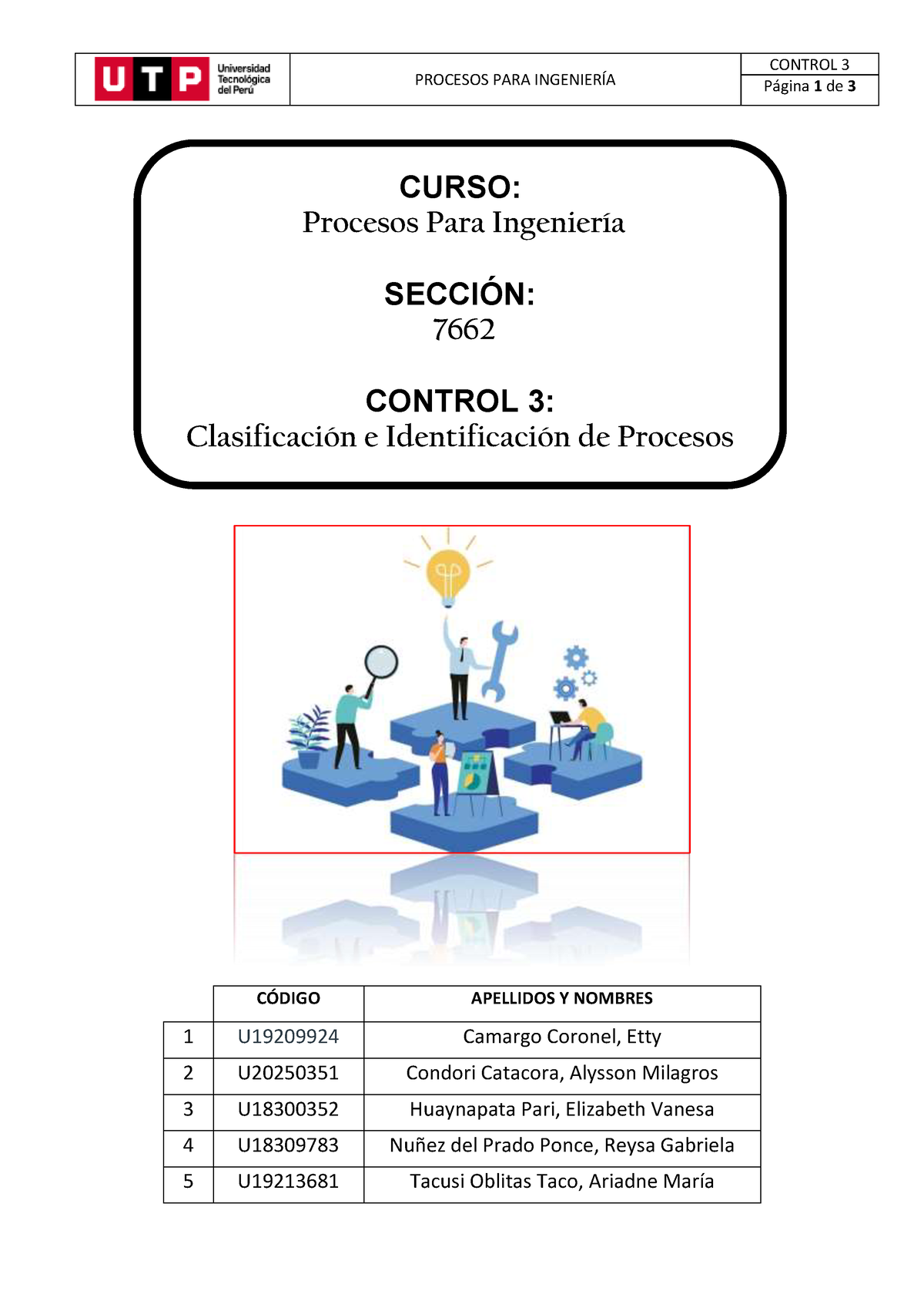 Control 03 Clasificacion E Identificacion Procesos - PROCESOS PARA ...