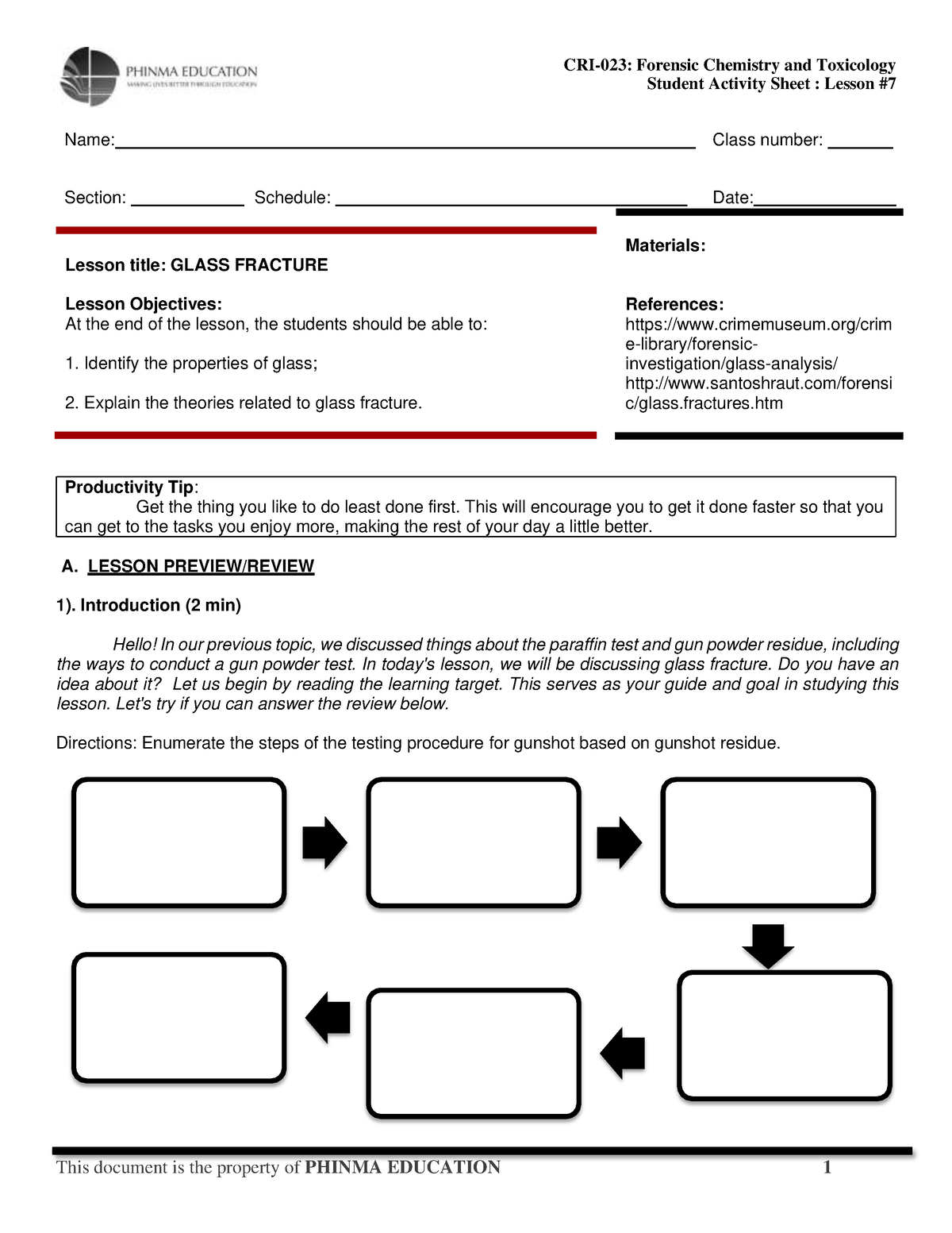 SAS #7 CRI 023 - This Will Serve As Guide To Students Who Are ...