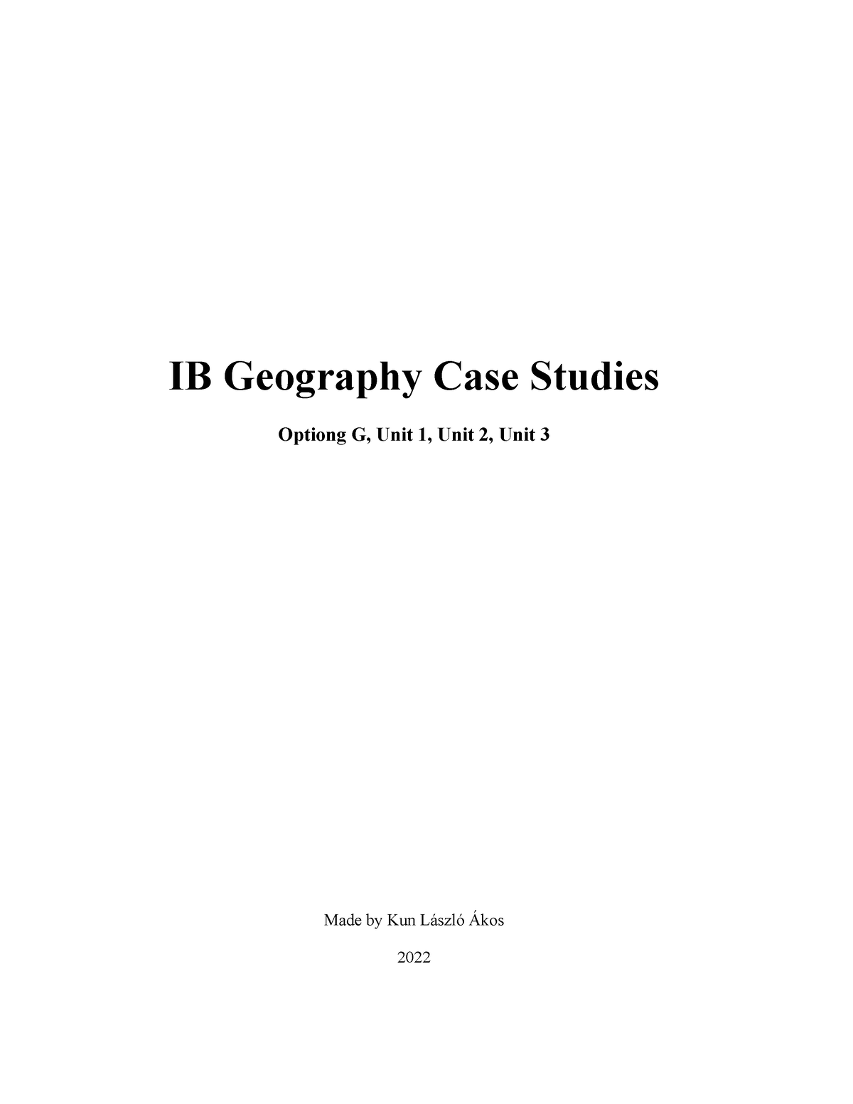 tourism ib geography case study