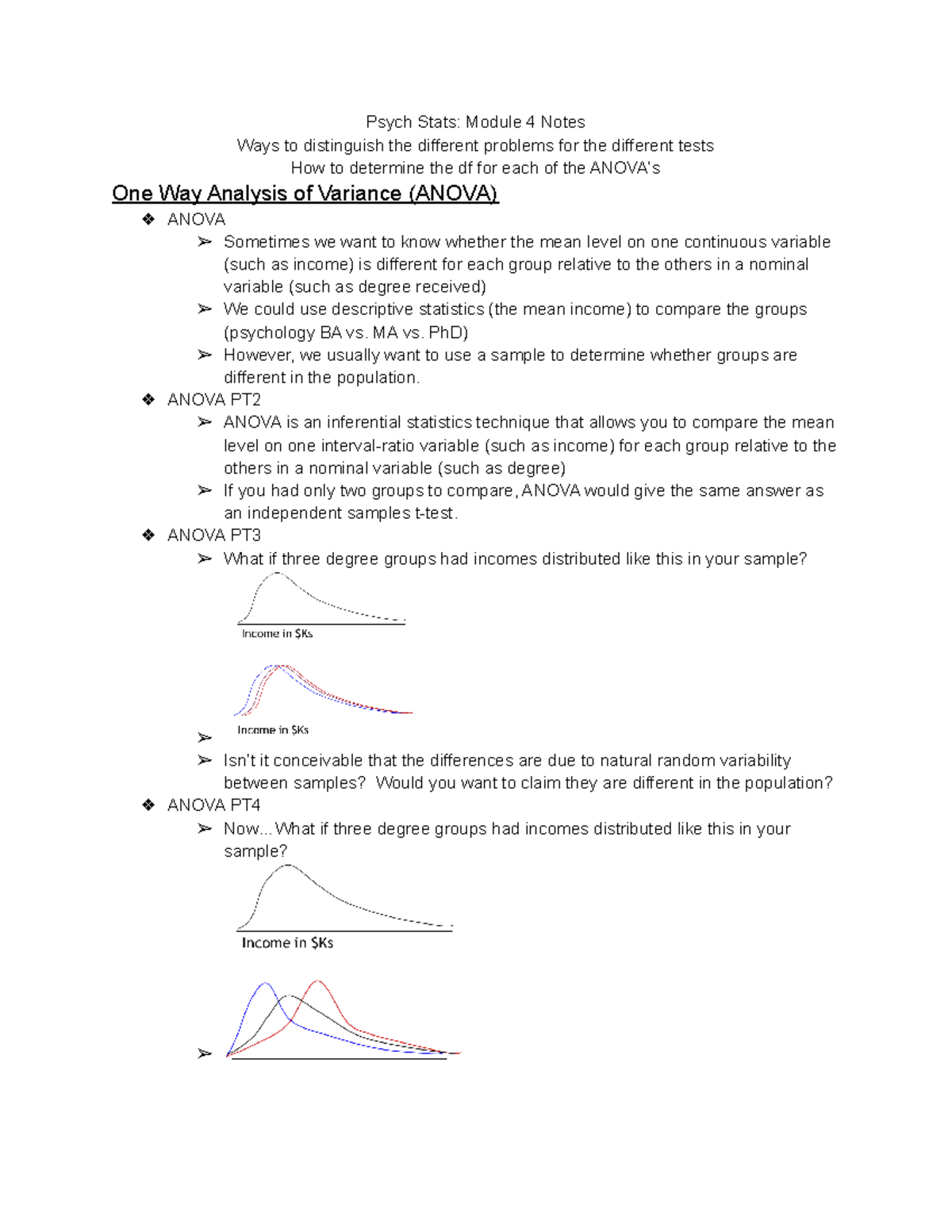 Psych Stats Module 4 Notes - Psych Stats: Module 4 Notes Ways to ...