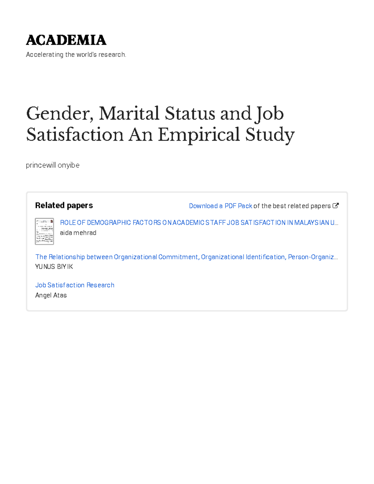 Gender marital status JS Accelerating the world's research