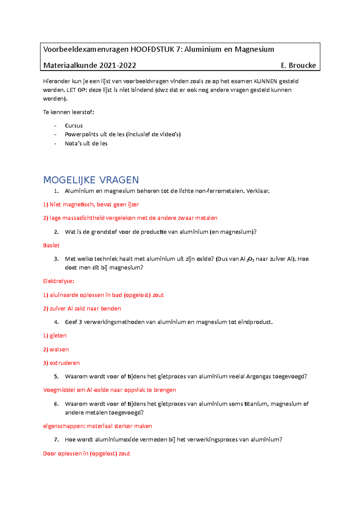 Voorbeeldvragen Hoofdstuk 7 (examen Juni 2022) - Voorbeeldexamenvragen ...