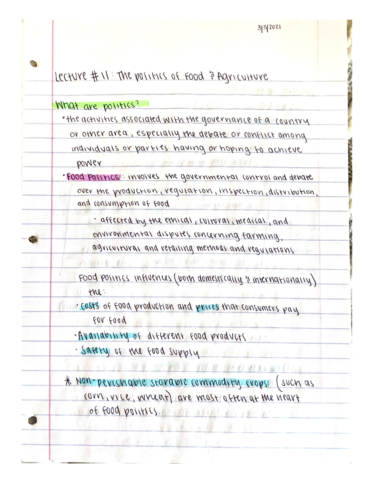 AESC 2050 Lecture 11 Notes - AESC 2050 - Studocu