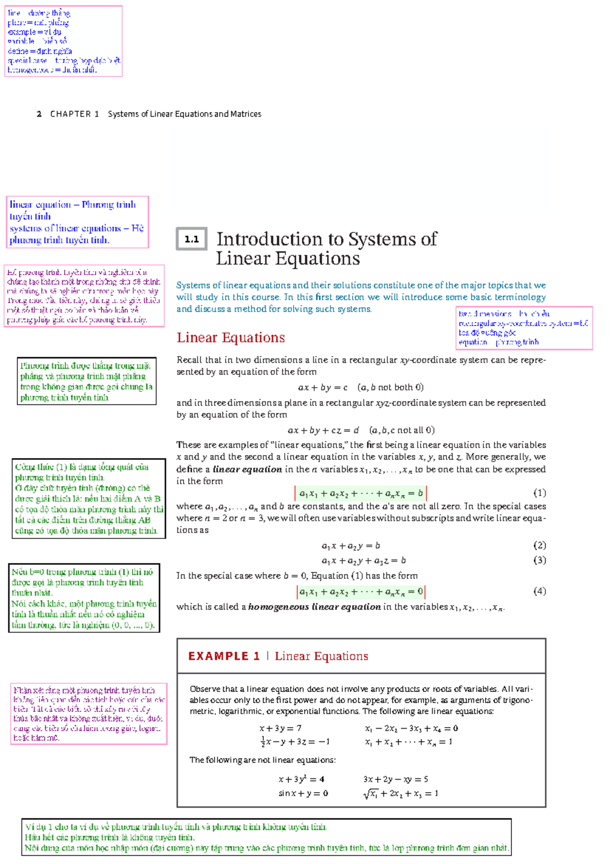 1.1 Introduction to Systems of Linear Equations - 2 C HA PTE R 1 ...