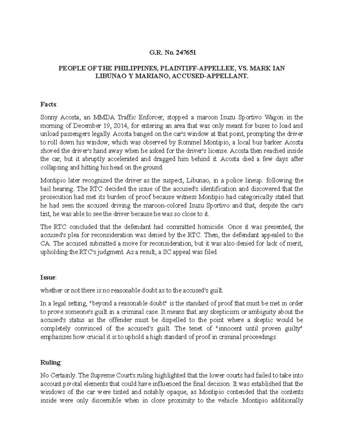 300 - Descriptive - G. No. 247651 PEOPLE OF THE PHILIPPINES, PLAINTIFF ...