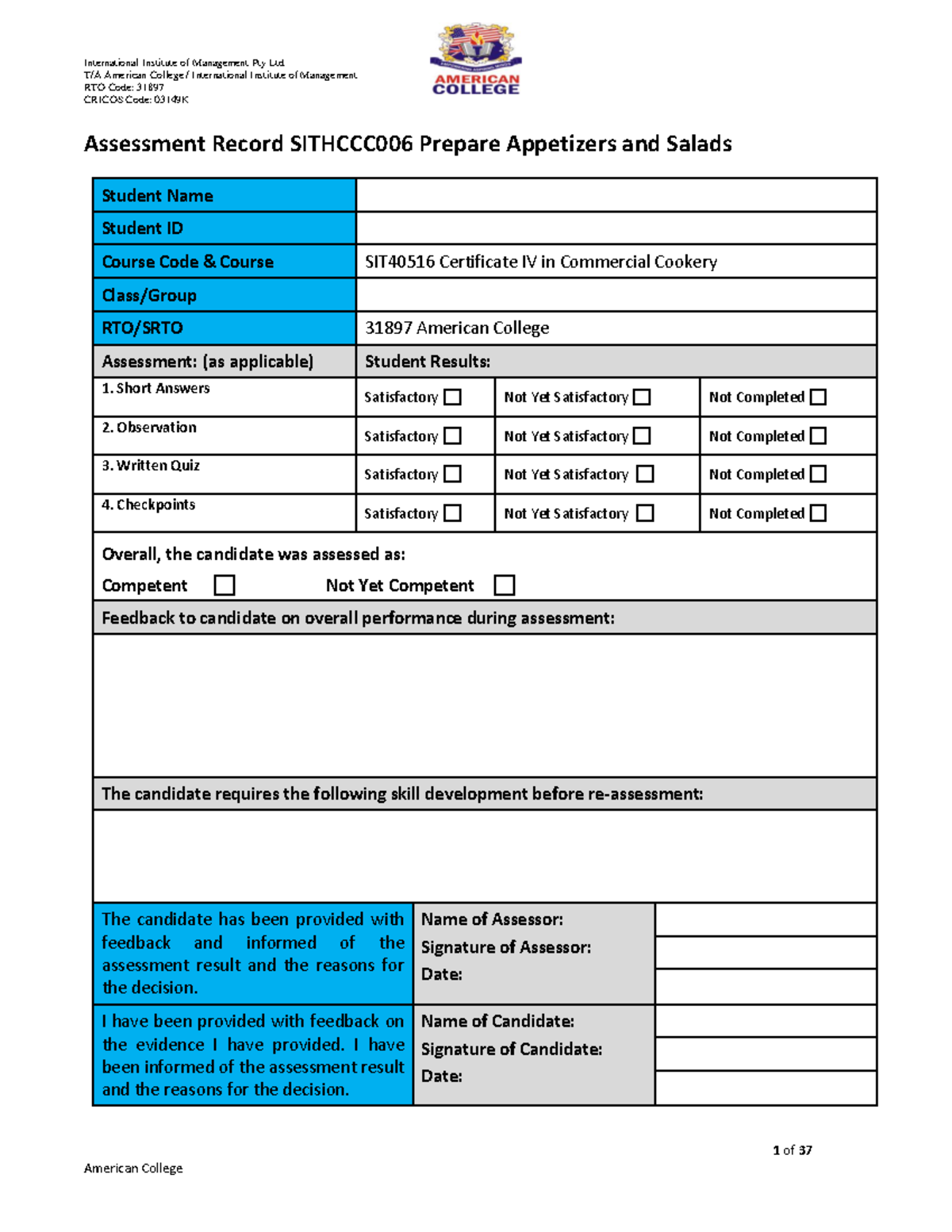 Pdfcoffee - I want answers of assignments - T/A American College ...