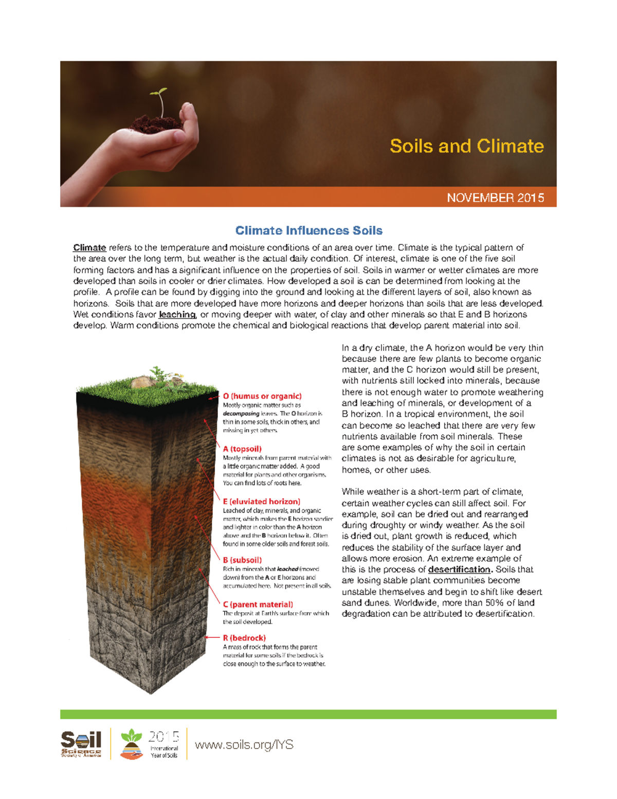 November-soils-overview - Soils and Climate NOVEMBER 2015 Climate ...