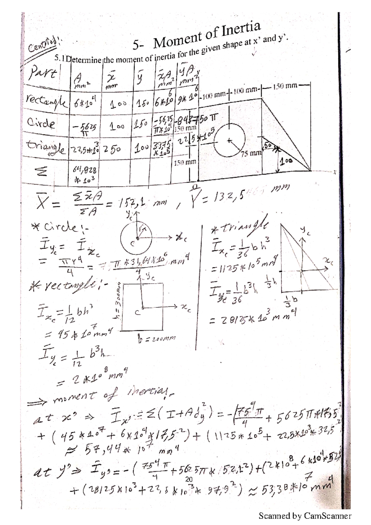 #5 Moment Of Inertia - Applied Mechanics - Studocu