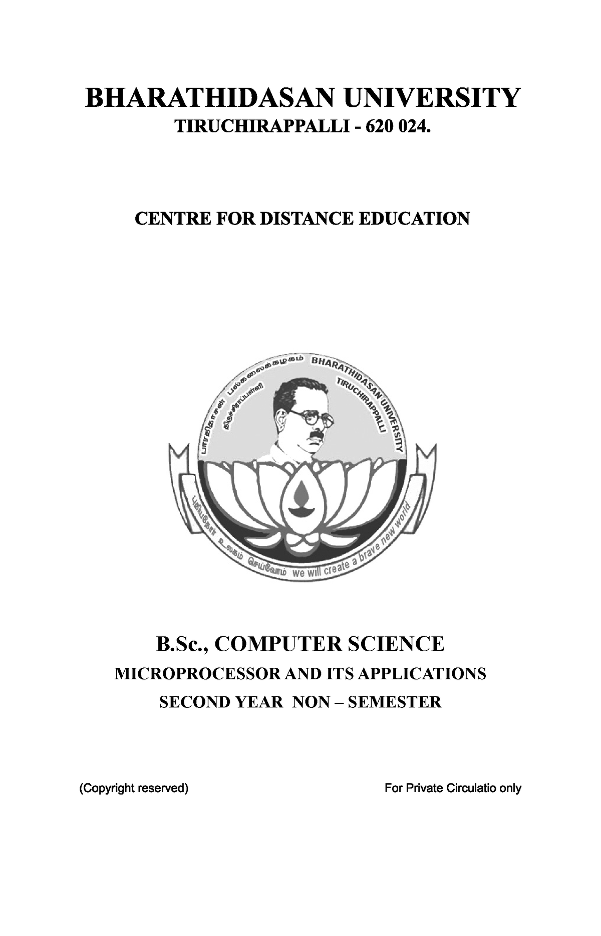 7-BSc CS-Microprocessor - B., COMPUTER SCIENCE MICROPROCESSOR AND ITS ...