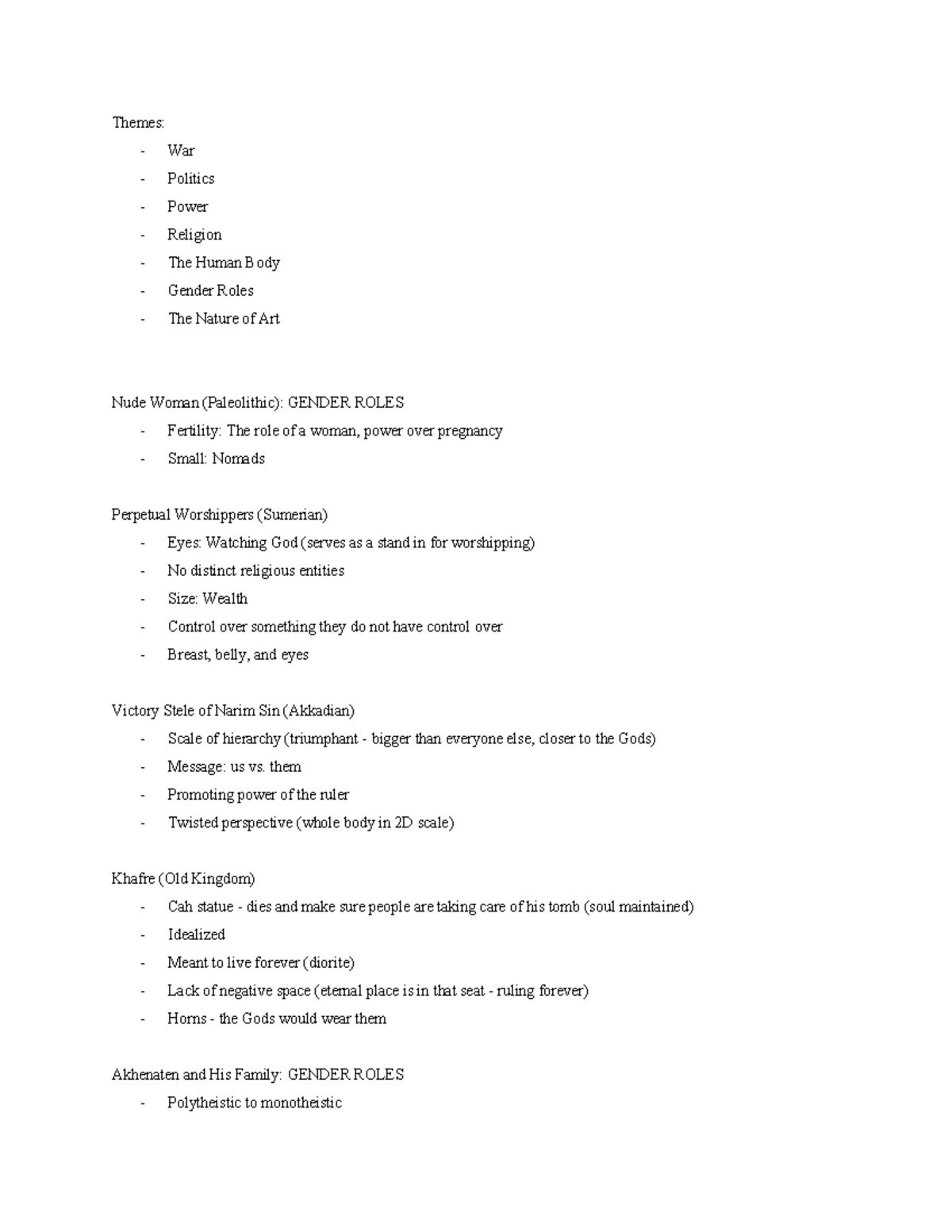 Art History Exam Every piece of art needed to know for the exam with all information and what