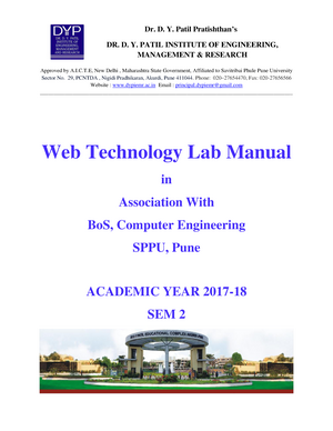 web technology lab assignments sppu