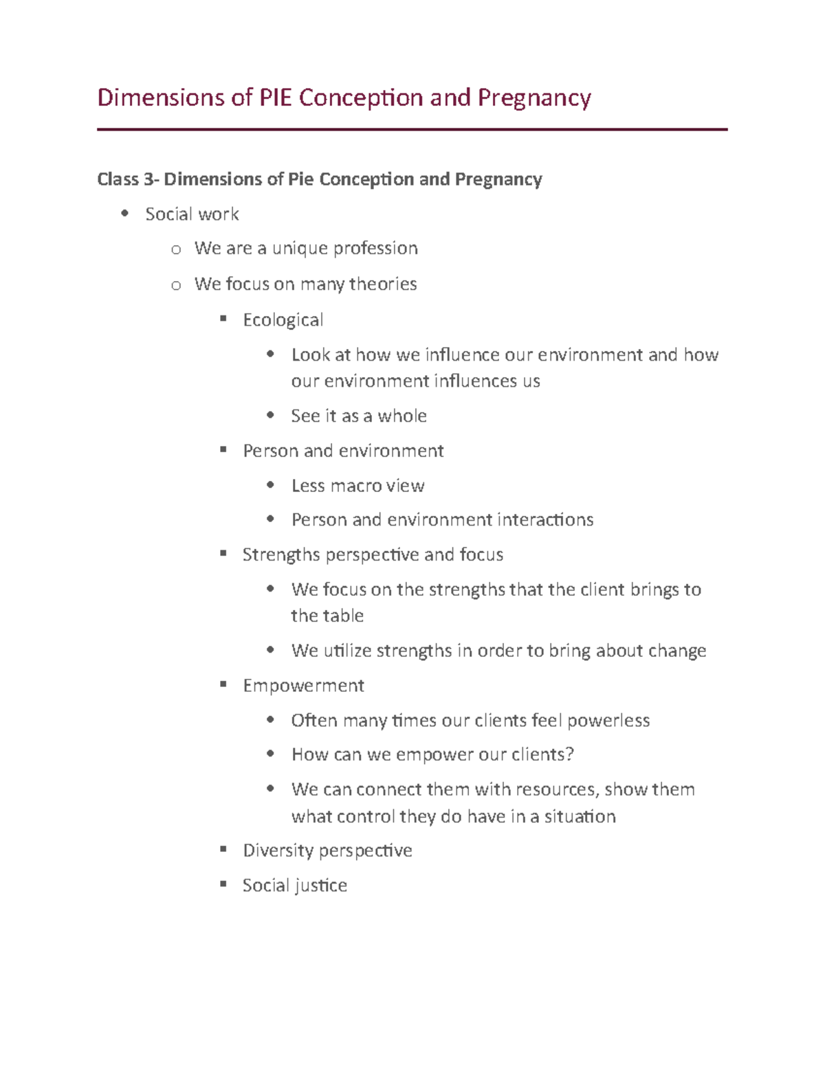 2019-9-18 Human Behavior And Social Enviroment - Dimensions Of PIE ...