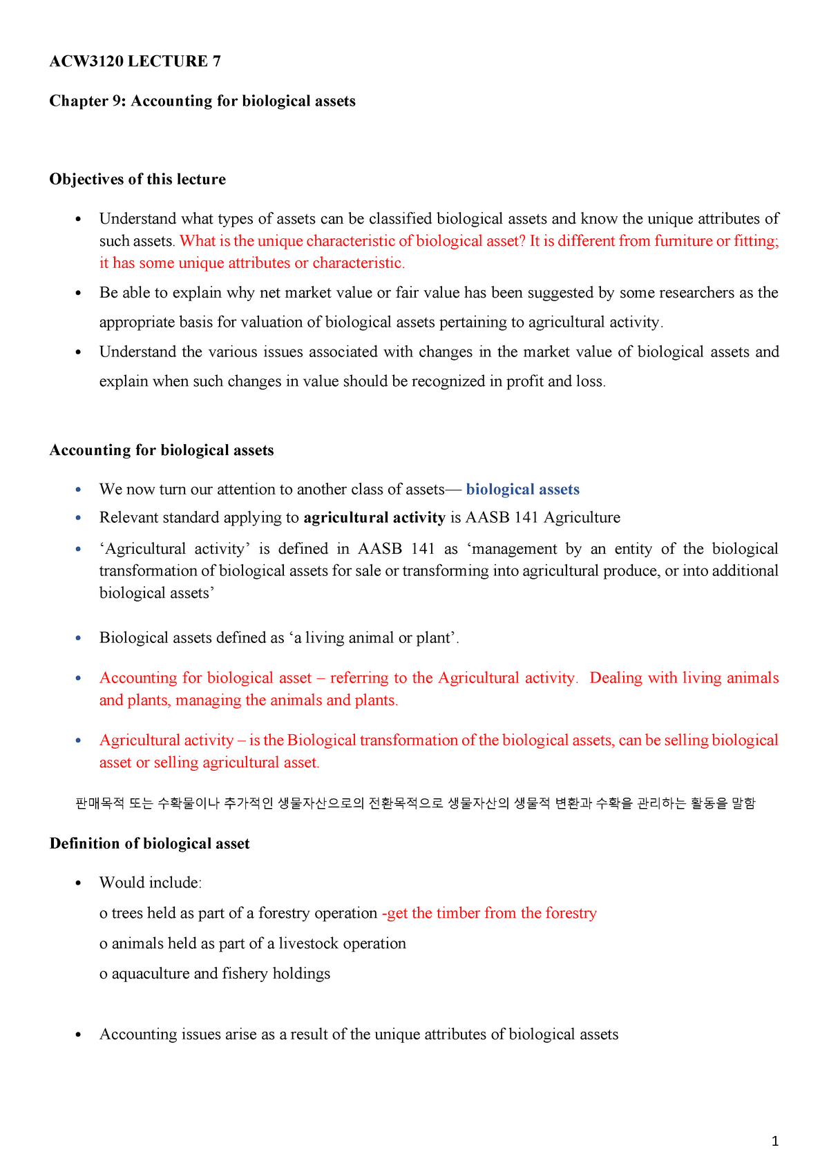 WEEK 5 - Biological Assets-converted - ACW3120 LECTURE 7 Chapter 9 ...