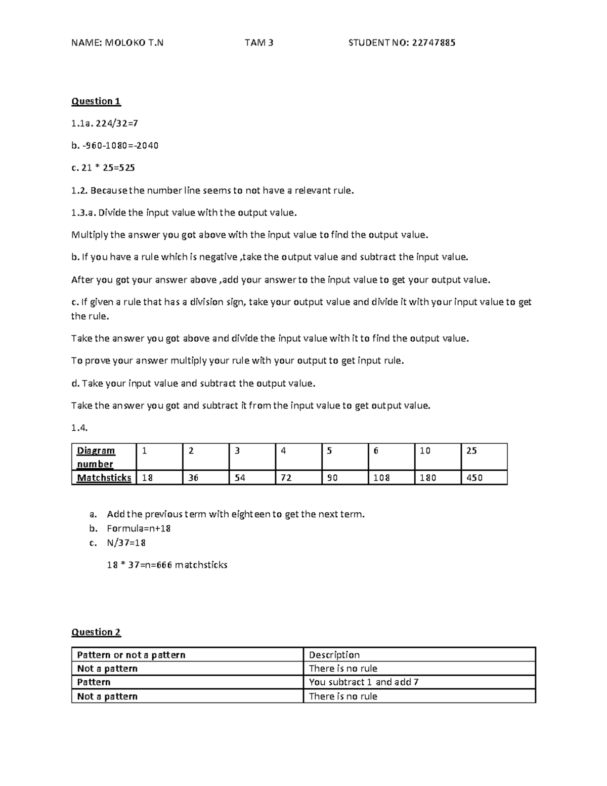 TAM Assingment 3 - PAST QUESTION PAPERS TO USE FOR PREPARING FOR AN ...