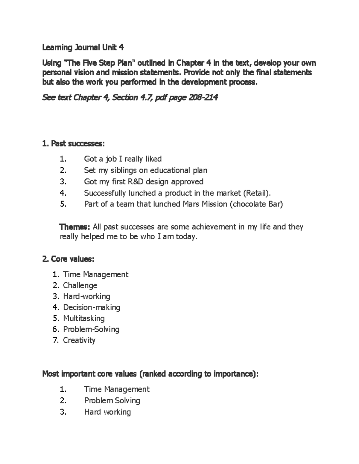 BUS1102 Learning Journal unit 4 - Learning Journal Unit 4 Using 