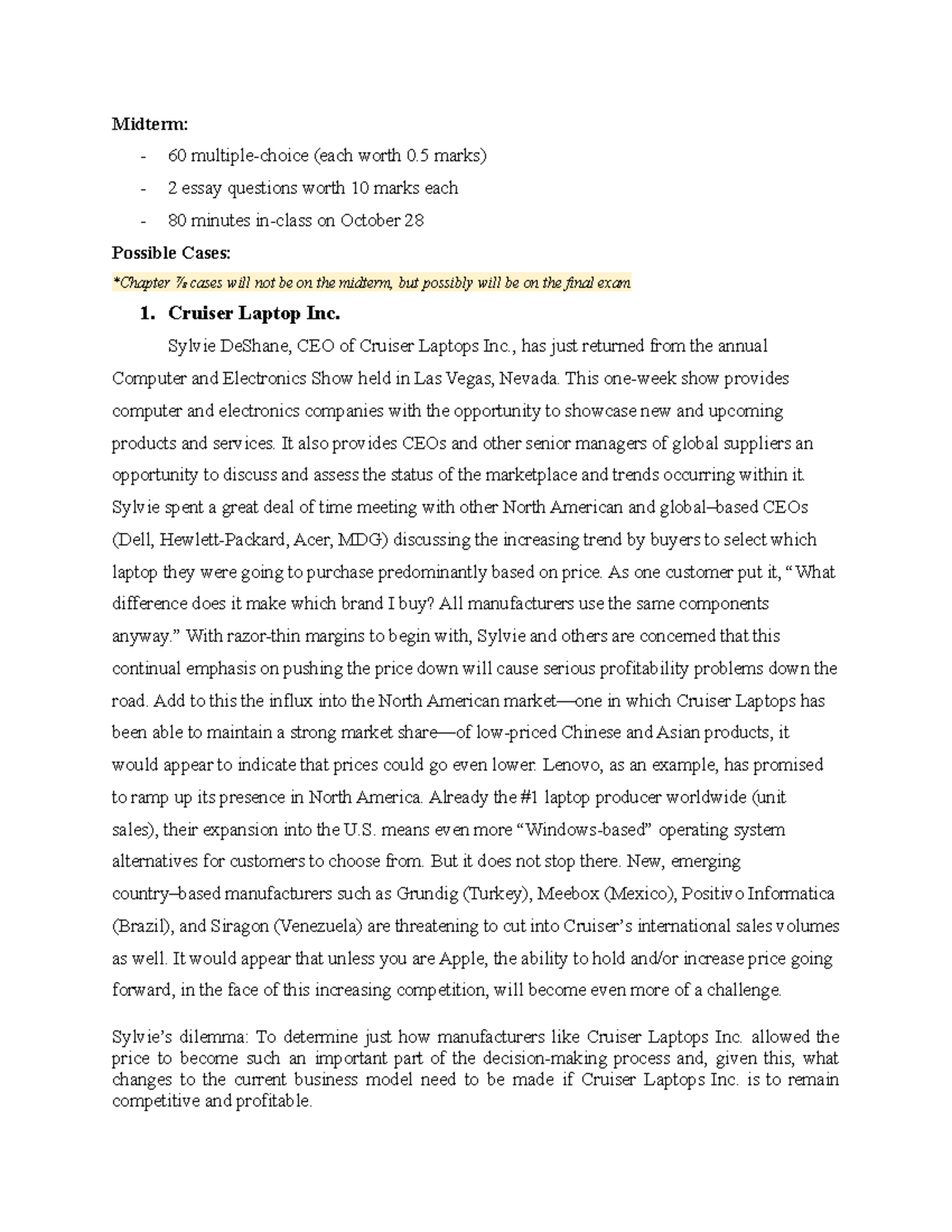Business Midterm Notes. Intro to business midtern #1 notes from ...